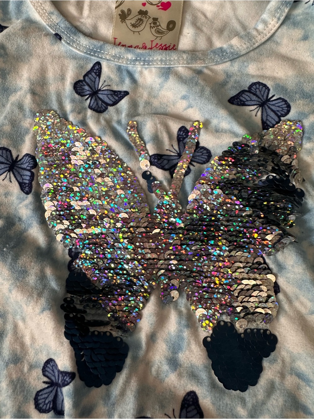 Jenna & Jessie size 7 flip sequin shirt - Picture 3 of 6